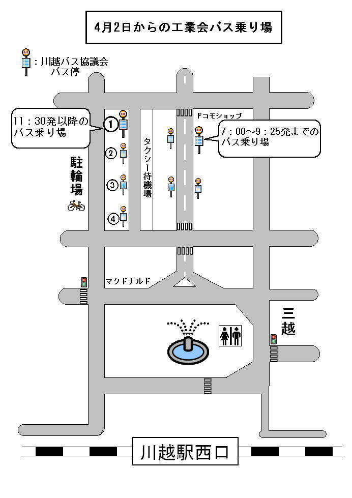 バス 人気 川越 駅 西口