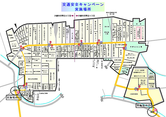 キャンペーン実施場所地図