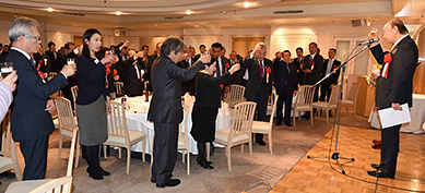 立原商工会議所会頭による乾杯